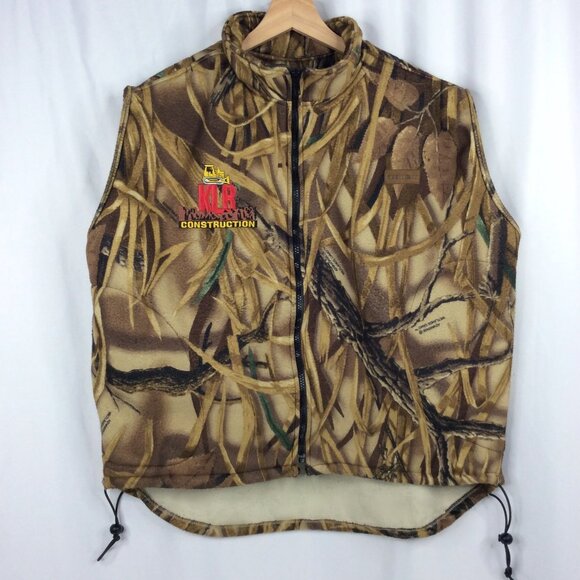 Herter's Other - Herter's Fleece Camo Vest Mens Size XL Full Zip Advantage Wetlands Hunting